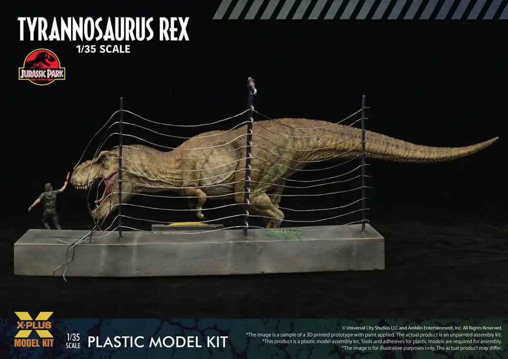 Jurassic Park 1/35 Tyrannosaurus Rex Műanyag modell készlet 42 cm termékfotó