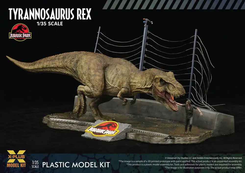 Jurassic Park 1/35 Tyrannosaurus Rex Műanyag modell készlet 42 cm termékfotó