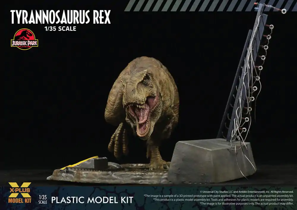 Jurassic Park 1/35 Tyrannosaurus Rex Műanyag modell készlet 42 cm termékfotó