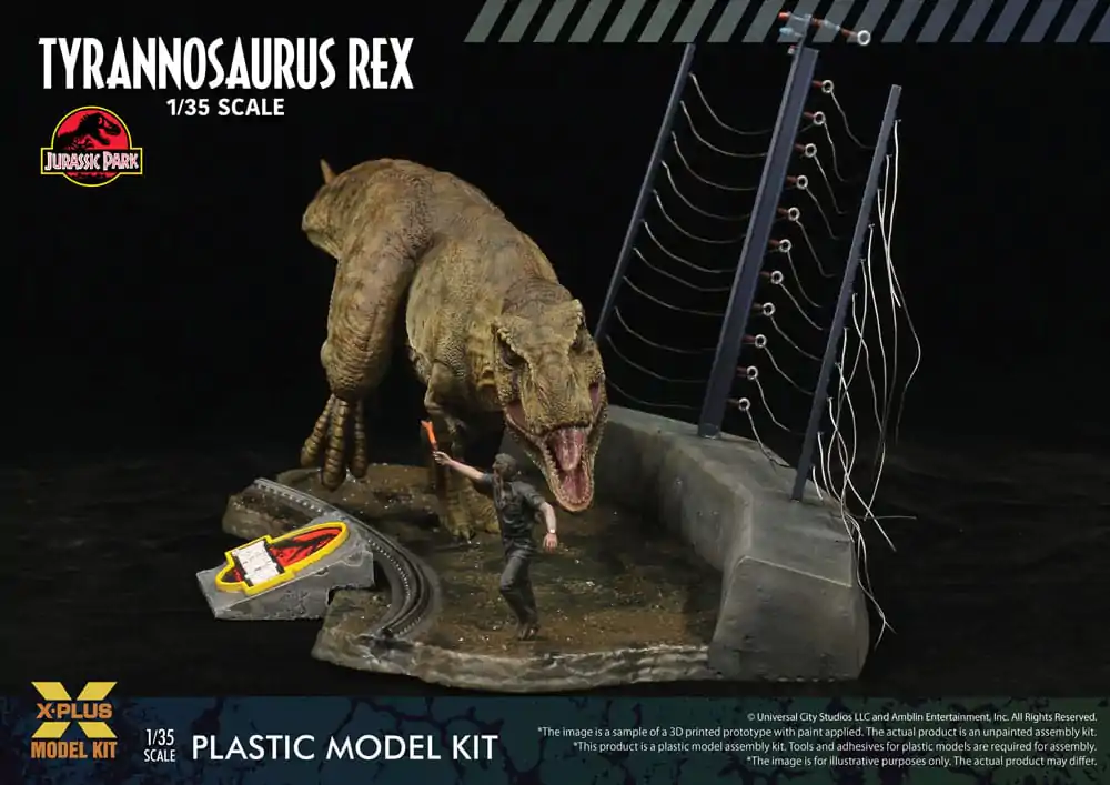 Jurassic Park 1/35 Tyrannosaurus Rex Műanyag modell készlet 42 cm termékfotó