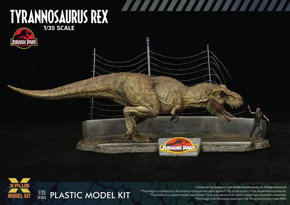 Jurassic Park 1/35 Tyrannosaurus Rex Műanyag modell készlet 42 cm termékfotó