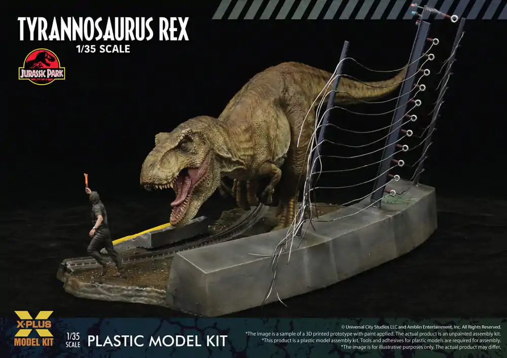 Jurassic Park 1/35 Tyrannosaurus Rex Műanyag modell készlet 42 cm termékfotó