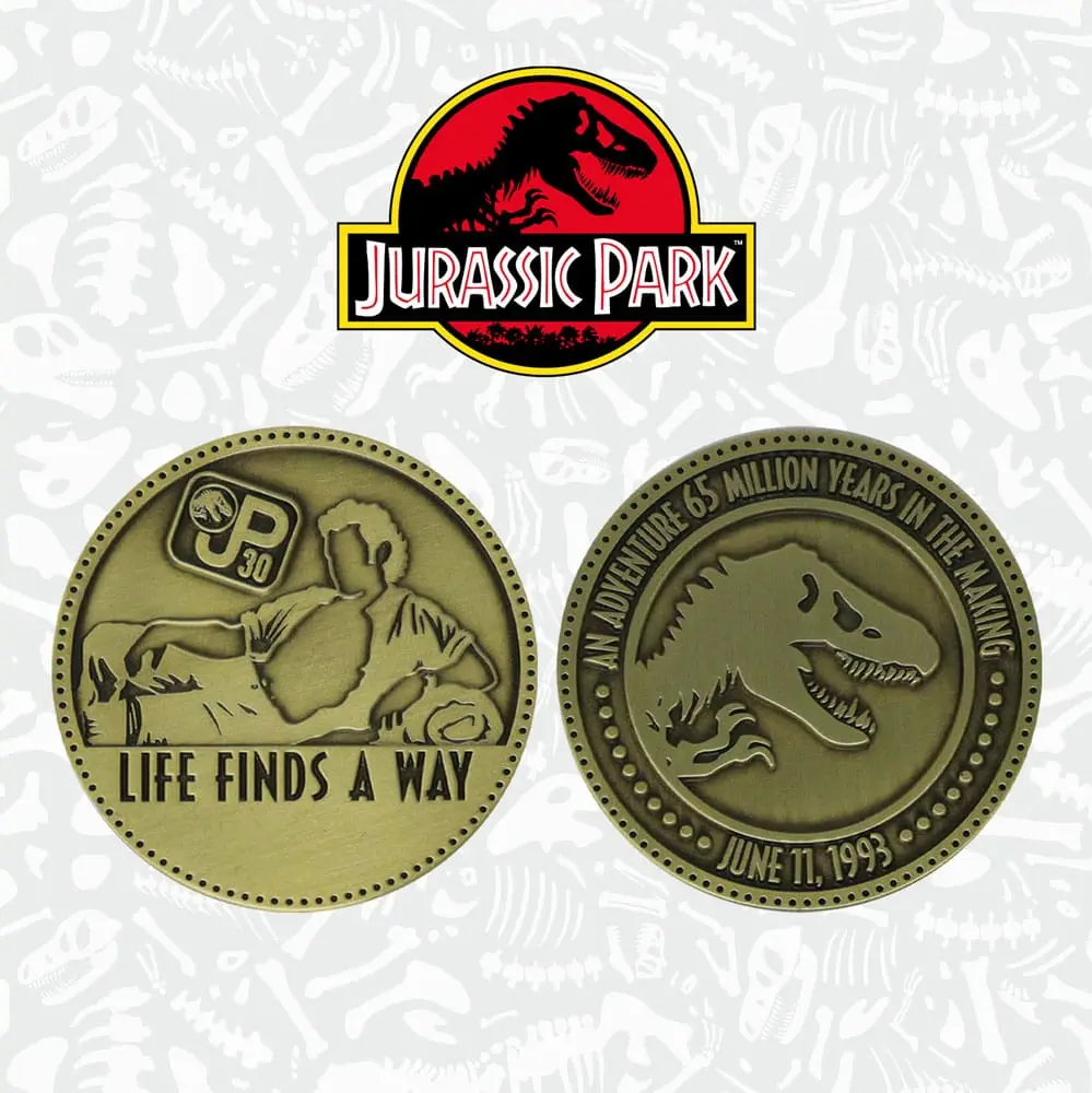 Jurassic Park 30. évfordulós Gyűjthető érme Limitált kiadás termékfotó