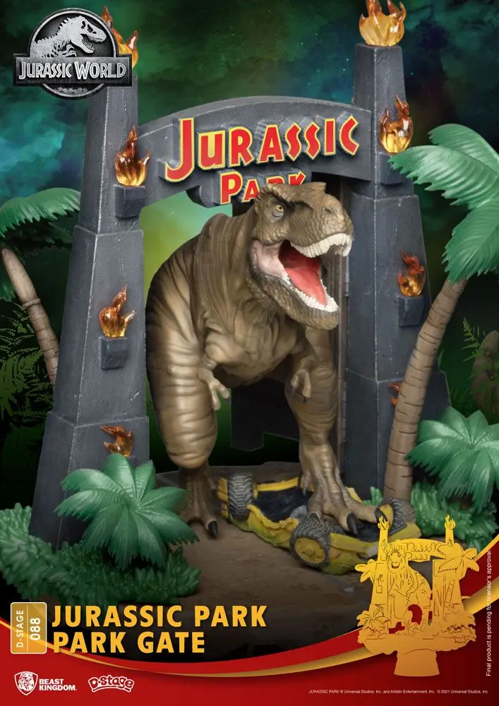 Jurassic Park D-Stage Park Gate PVC Diorama szobor 15 cm termékfotó