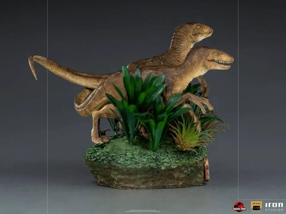 Jurassic Park Deluxe Art Scale 1/10 Just The Two Raptors szobor figura 20 cm termékfotó