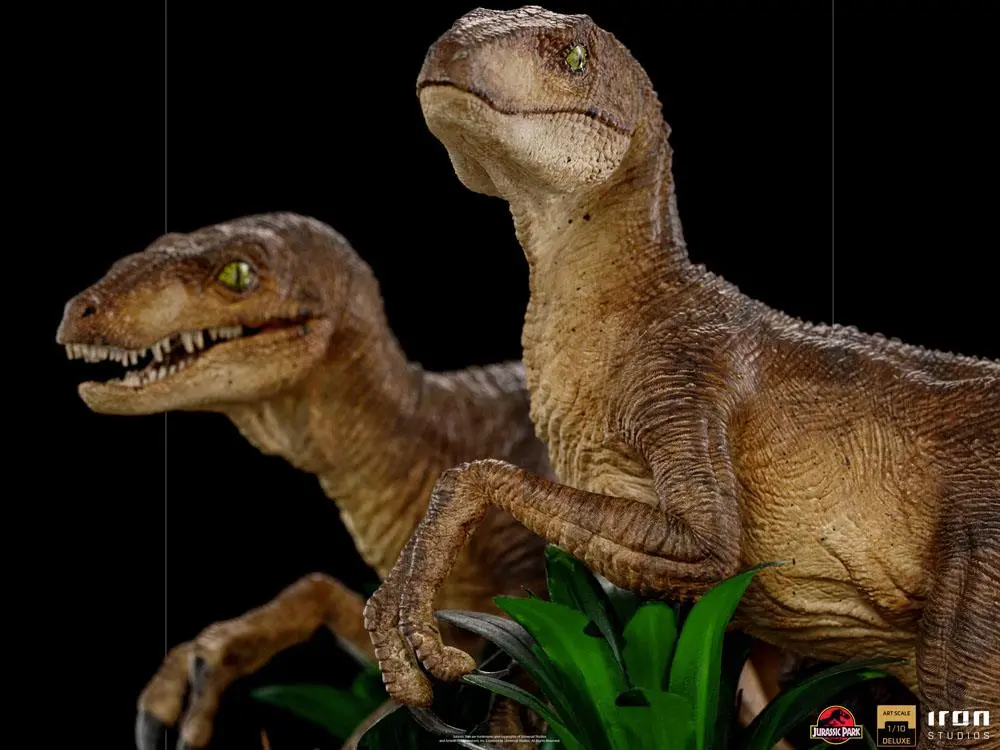 Jurassic Park Deluxe Art Scale 1/10 Just The Two Raptors szobor figura 20 cm termékfotó
