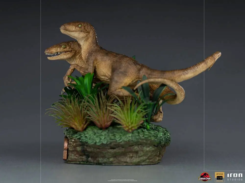 Jurassic Park Deluxe Art Scale 1/10 Just The Two Raptors szobor figura 20 cm termékfotó