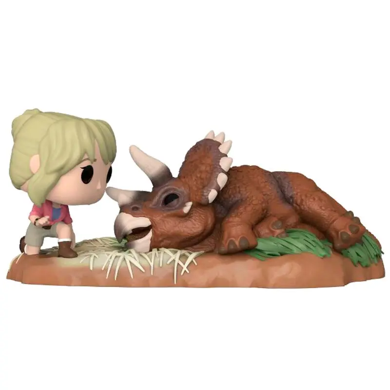 Jurassic Park Funko POP! Anyaent Vinyl figura Dr. Sattler with Triceratops Special Edition 9 cm termékfotó