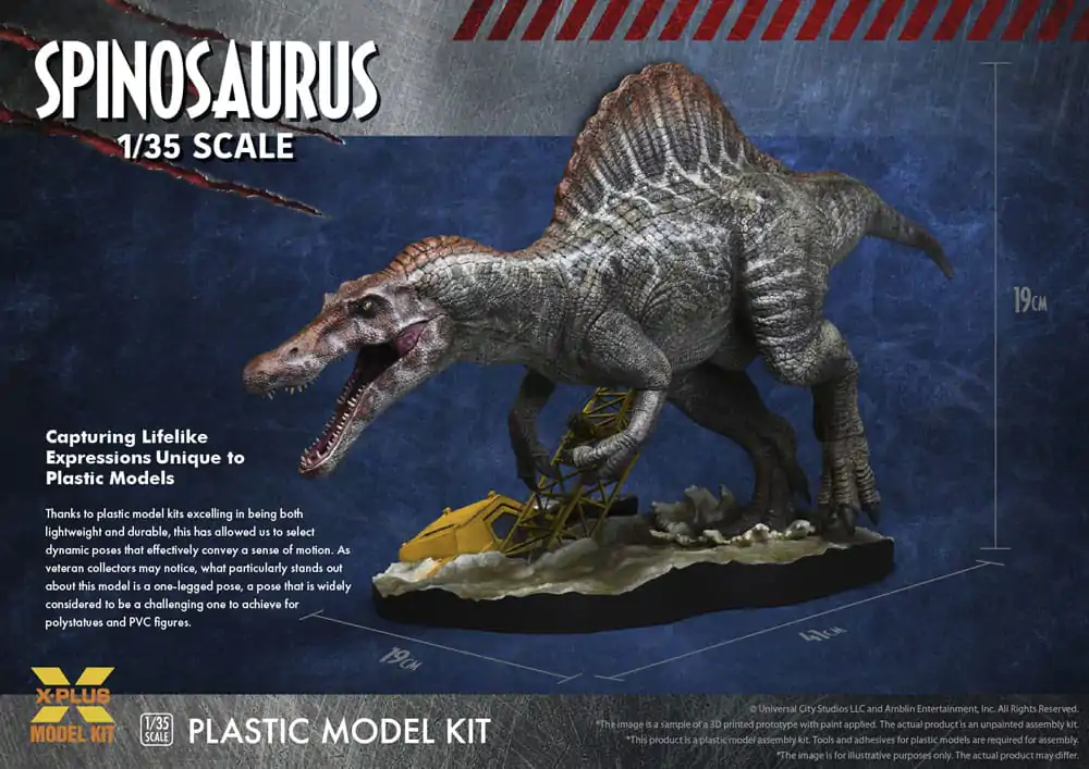 Jurassic Park III 1/35 Spinosaurus Műanyag modell készlet 41 cm termékfotó