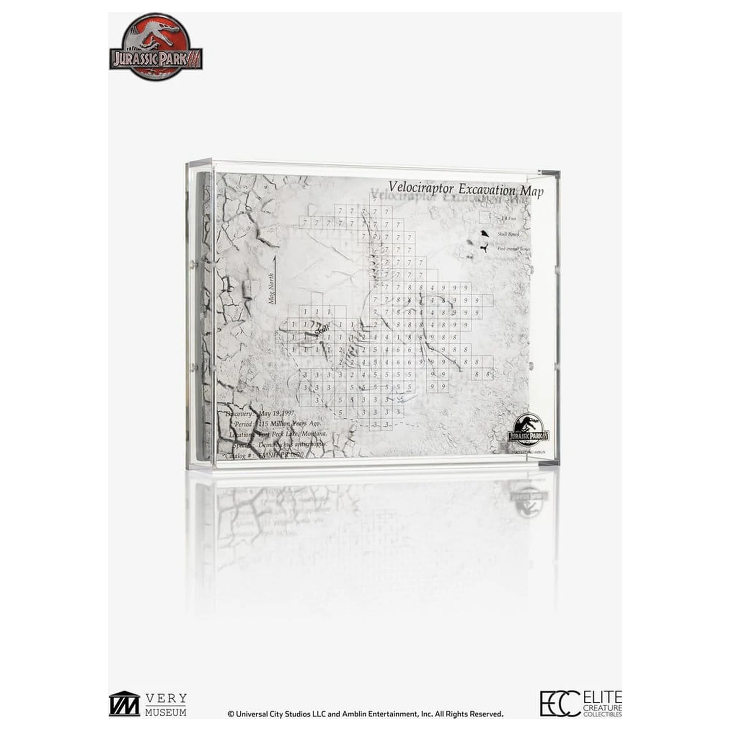 Jurassic Park III Excavation Map Velociraptor 27 cm termékfotó