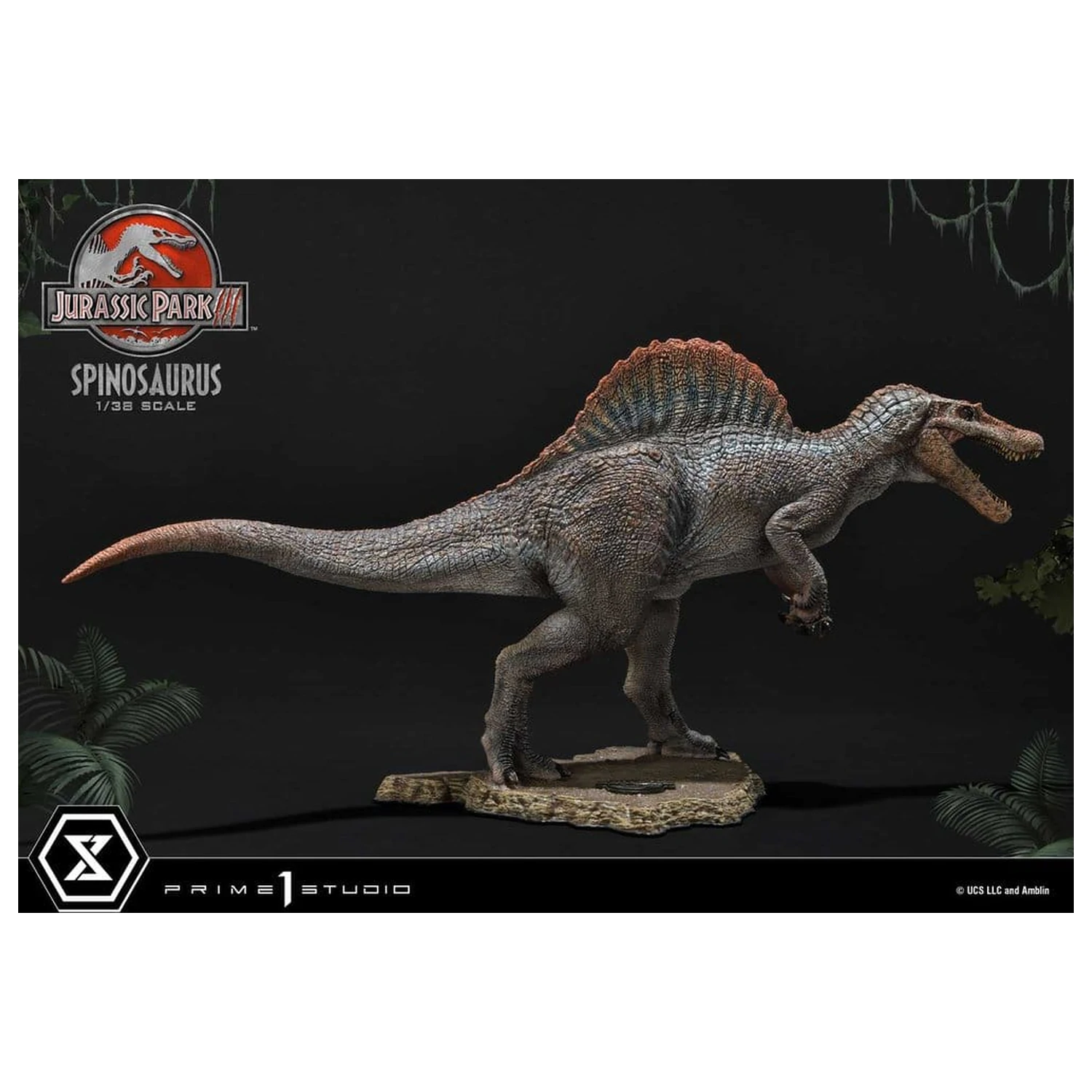 Jurassic Park III (Film) Prime Collectible Figures szobor figura 1/38 Spinosaurus 24 cm termékfotó