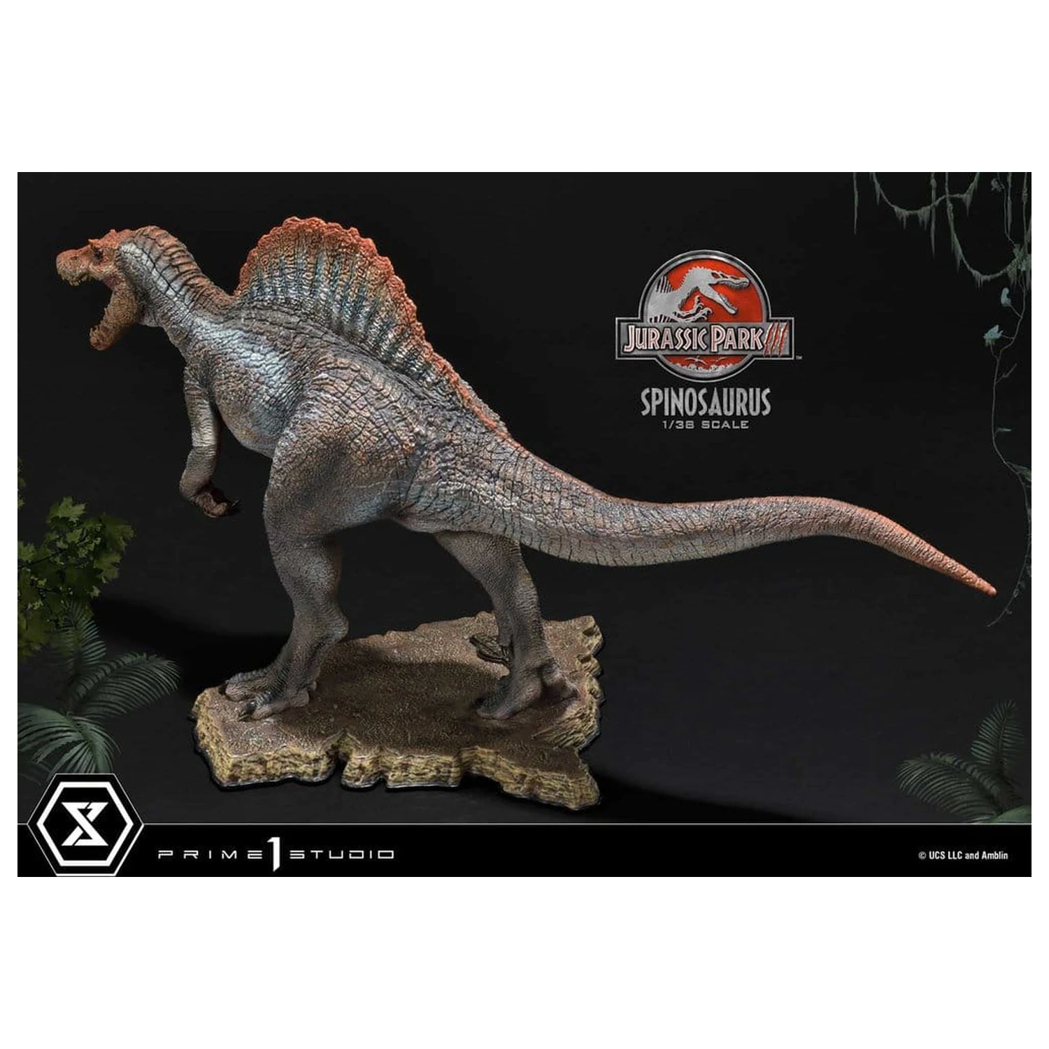 Jurassic Park III (Film) Prime Collectible Figures szobor figura 1/38 Spinosaurus 24 cm termékfotó