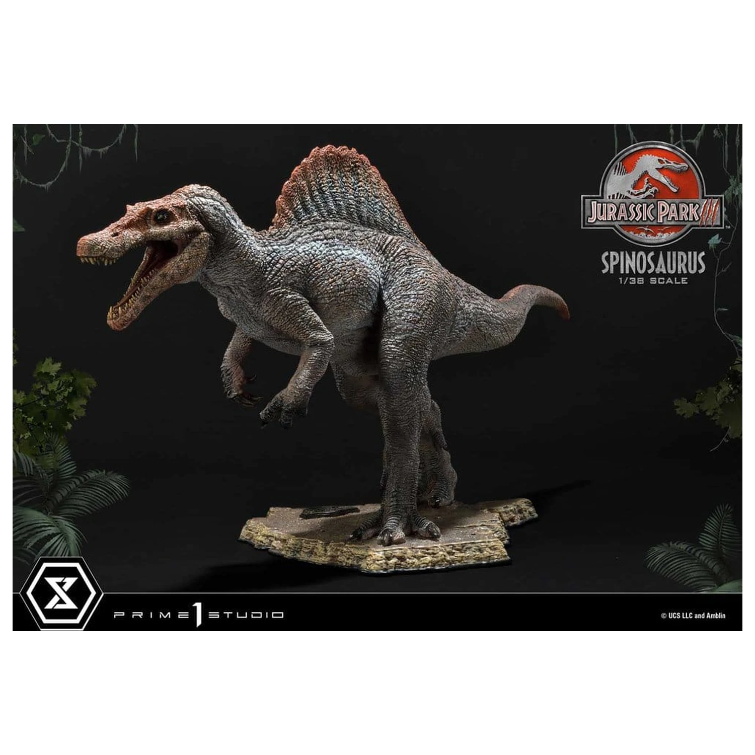 Jurassic Park III (Film) Prime Collectible Figures szobor figura 1/38 Spinosaurus 24 cm termékfotó