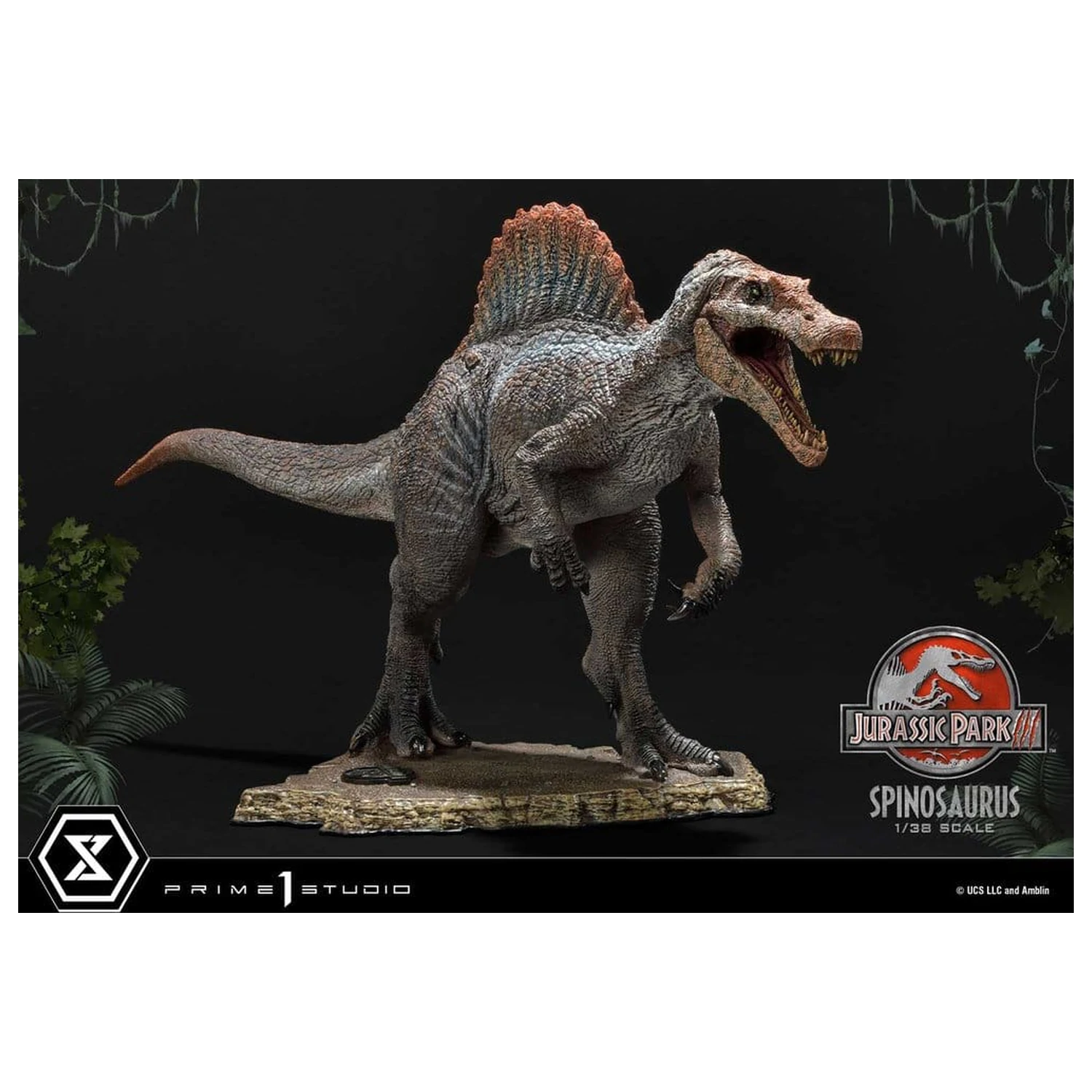 Jurassic Park III (Film) Prime Collectible Figures szobor figura 1/38 Spinosaurus 24 cm termékfotó