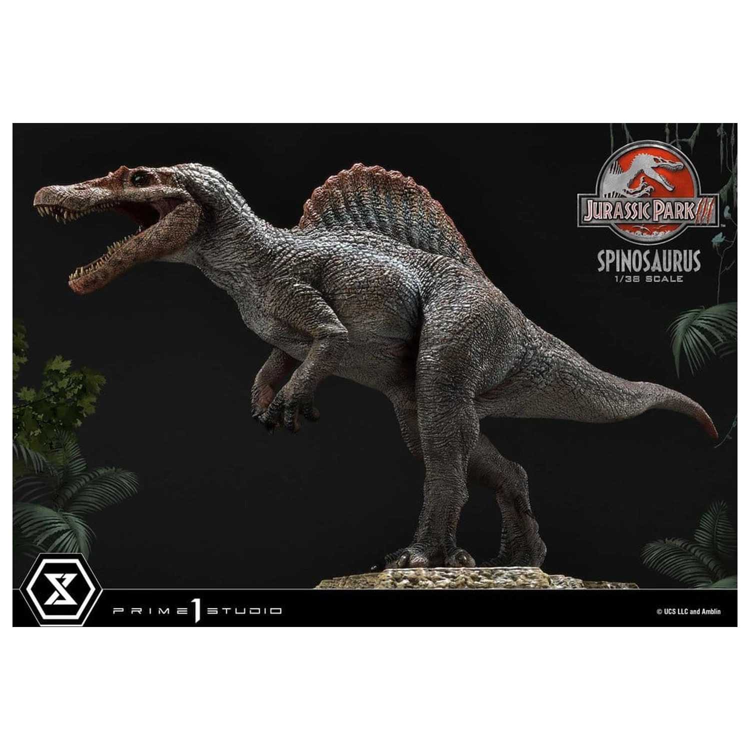 Jurassic Park III (Film) Prime Collectible Figures szobor figura 1/38 Spinosaurus 24 cm termékfotó