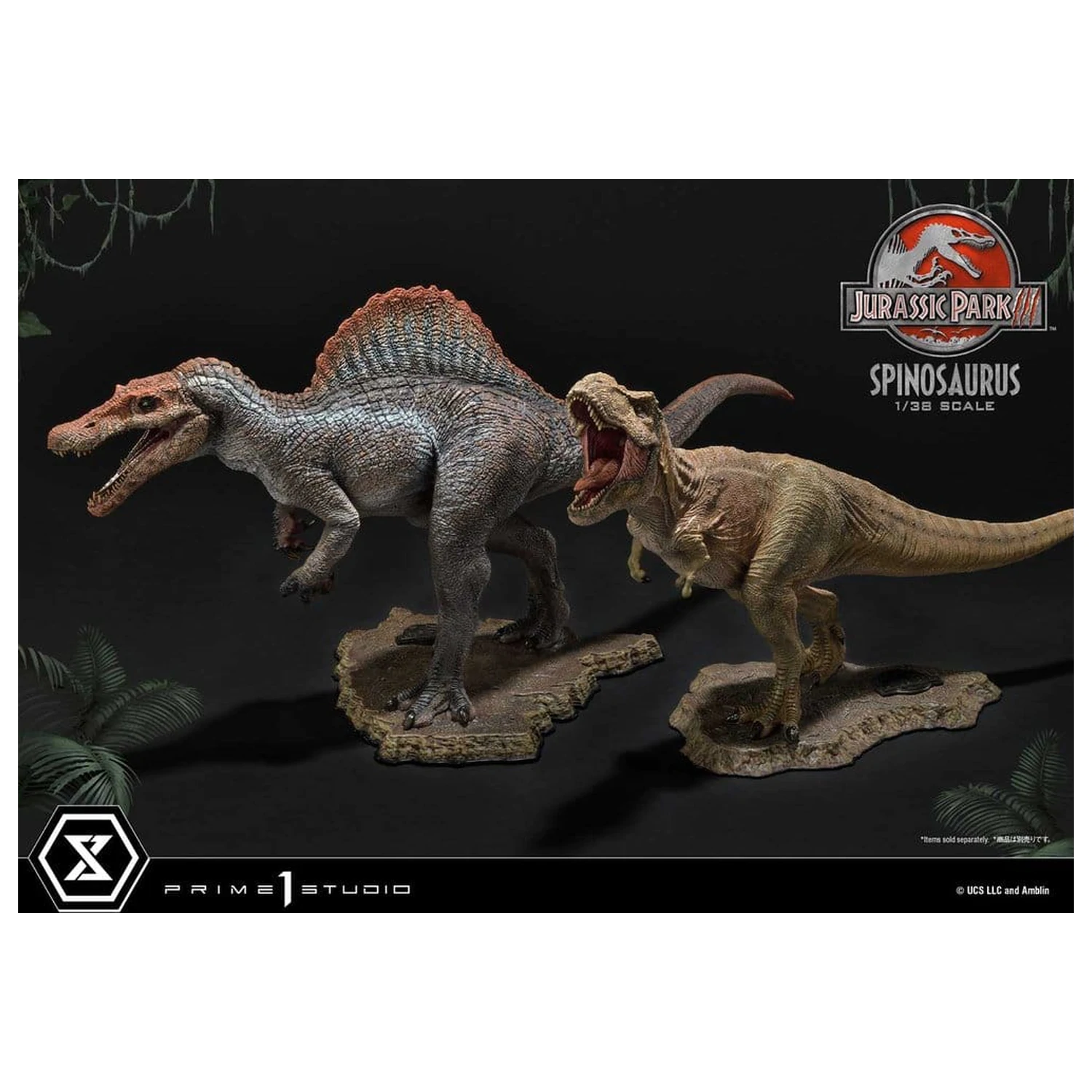 Jurassic Park III (Film) Prime Collectible Figures szobor figura 1/38 Spinosaurus 24 cm termékfotó
