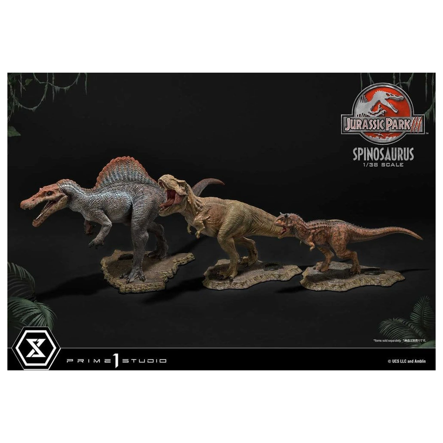 Jurassic Park III (Film) Prime Collectible Figures szobor figura 1/38 Spinosaurus 24 cm termékfotó