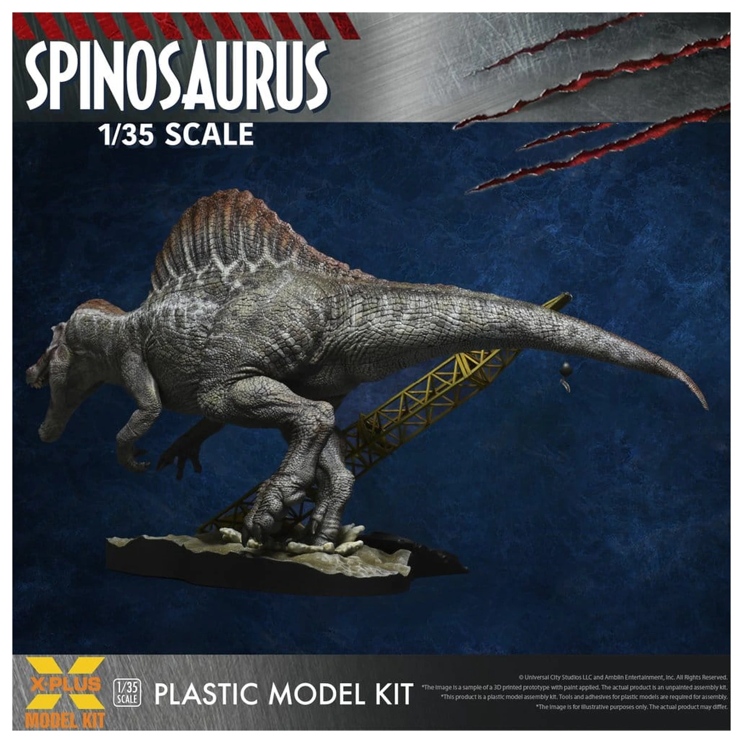 Jurassic Park III Műanyag modell készlet 1/35 Spinosaurus 19 cm (Reproduction) termékfotó