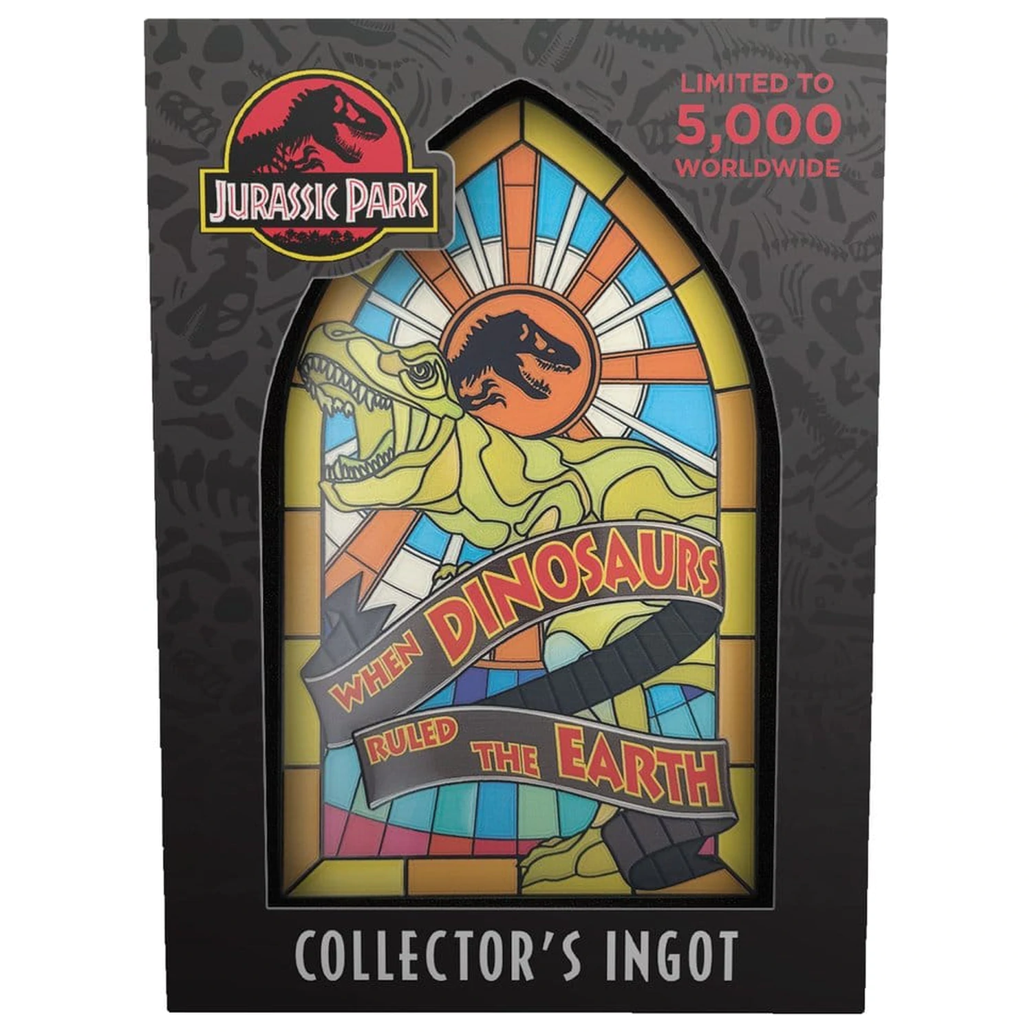 Jurassic Park Ingot Stained Glass Style Metal 11 cm termékfotó