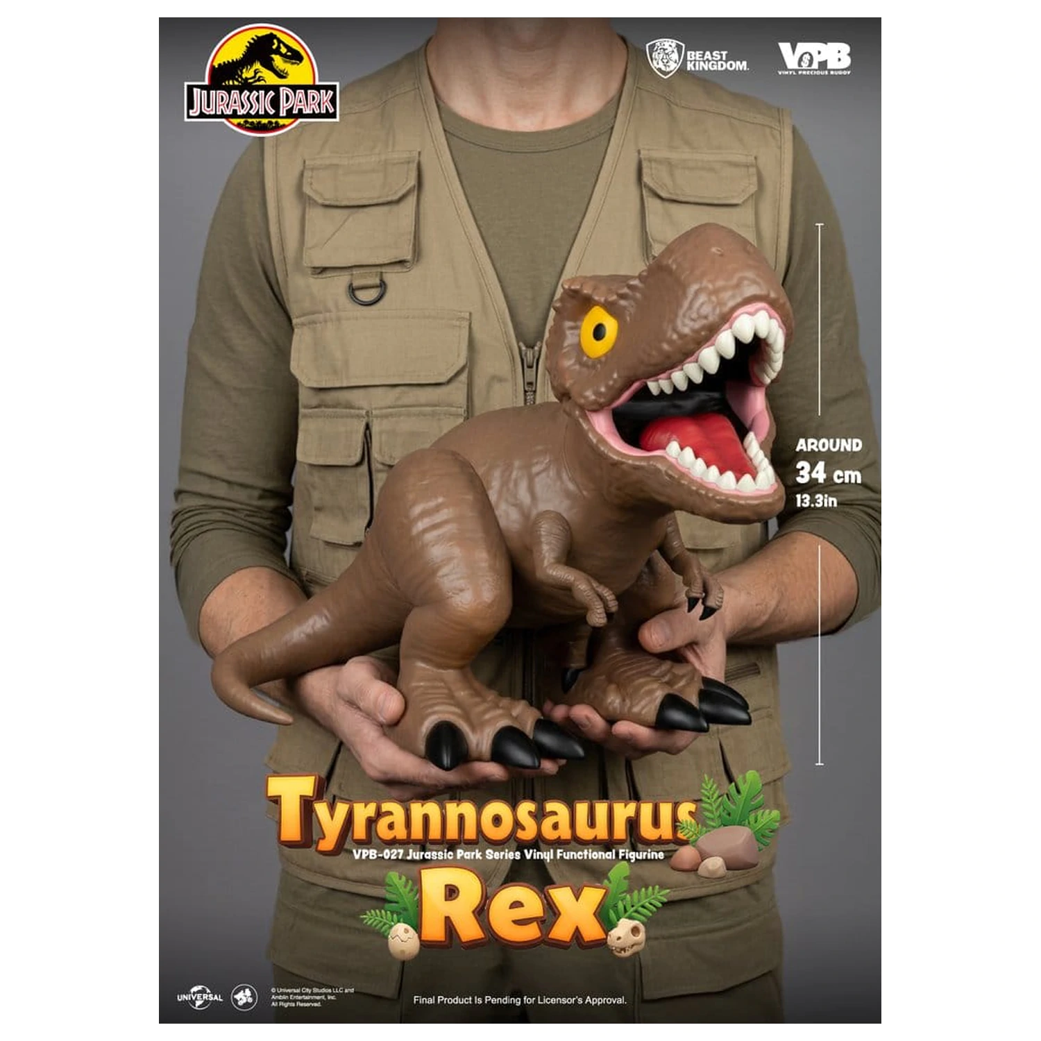 Jurassic Park Large Series Tyrannosaurus Rex persely 34 cm termékfotó