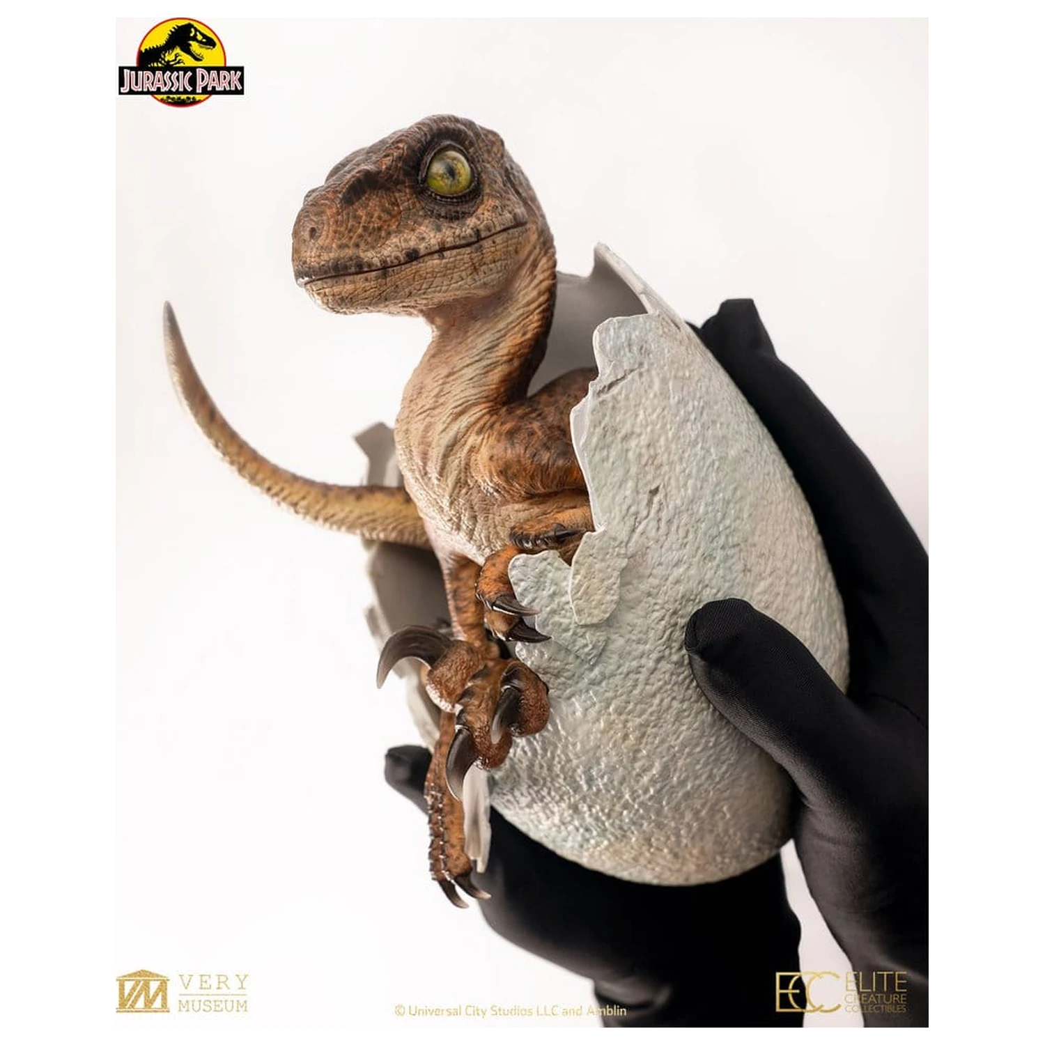 Jurassic Park mellszobor figura replika Velociraptor Hatching Egg 24 cm termékfotó