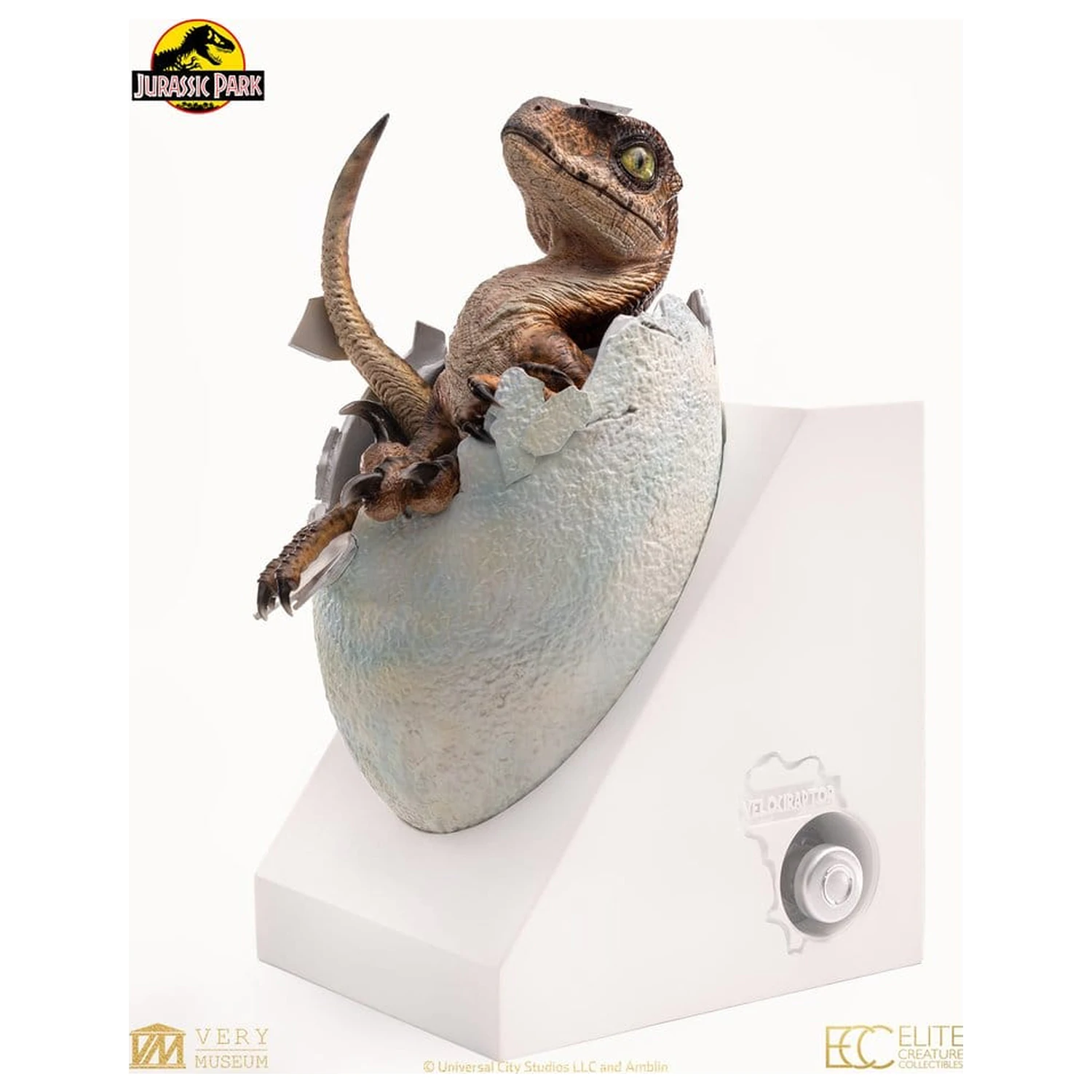 Jurassic Park mellszobor figura replika Velociraptor Hatching Egg 24 cm termékfotó