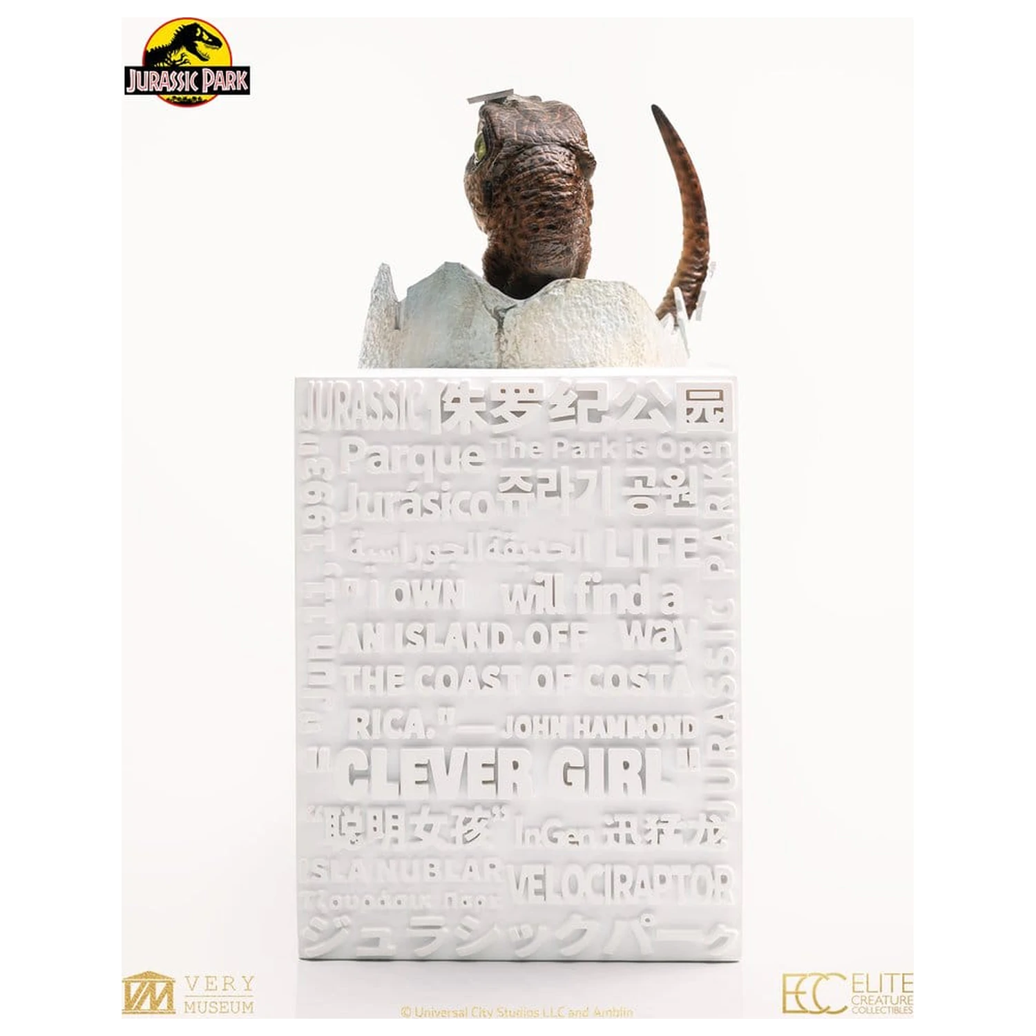 Jurassic Park mellszobor figura replika Velociraptor Hatching Egg 24 cm termékfotó