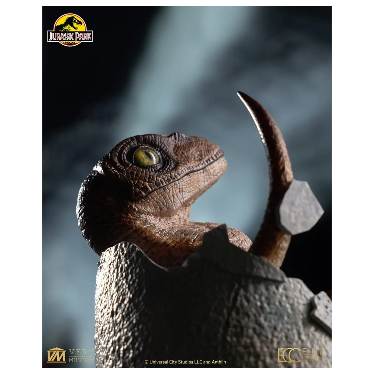 Jurassic Park mellszobor figura replika Velociraptor Hatching Egg 24 cm termékfotó