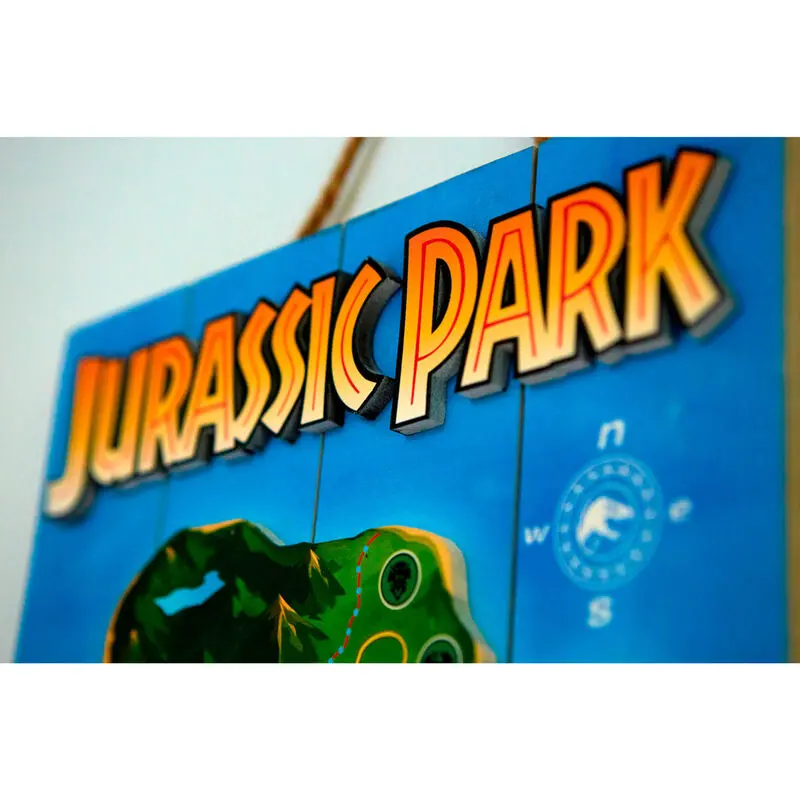 Jurassic Park Nublar Island Woodart 3D fa anyagú poszter festmény termékfotó