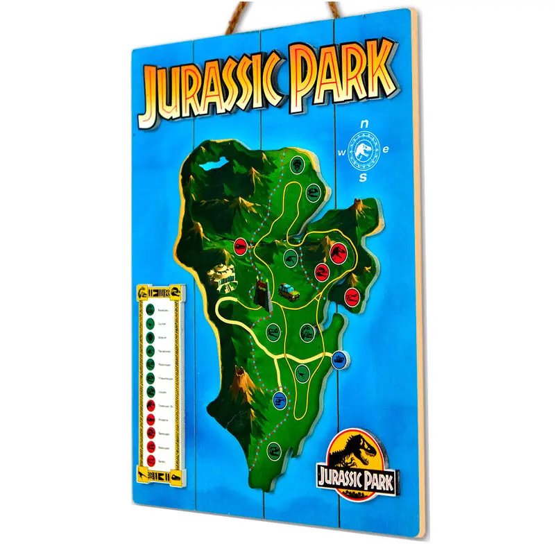Jurassic Park Nublar Island Woodart 3D fa anyagú poszter festmény termékfotó