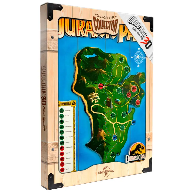 Jurassic Park Nublar Island Woodart 3D fa anyagú poszter festmény termékfotó