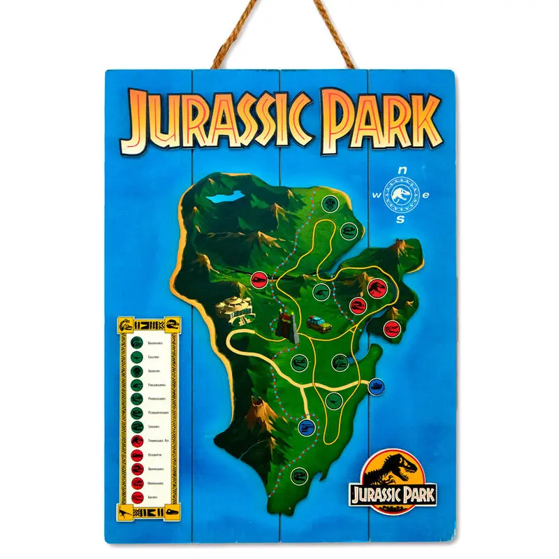 Jurassic Park Nublar Island Woodart 3D fa anyagú poszter festmény termékfotó