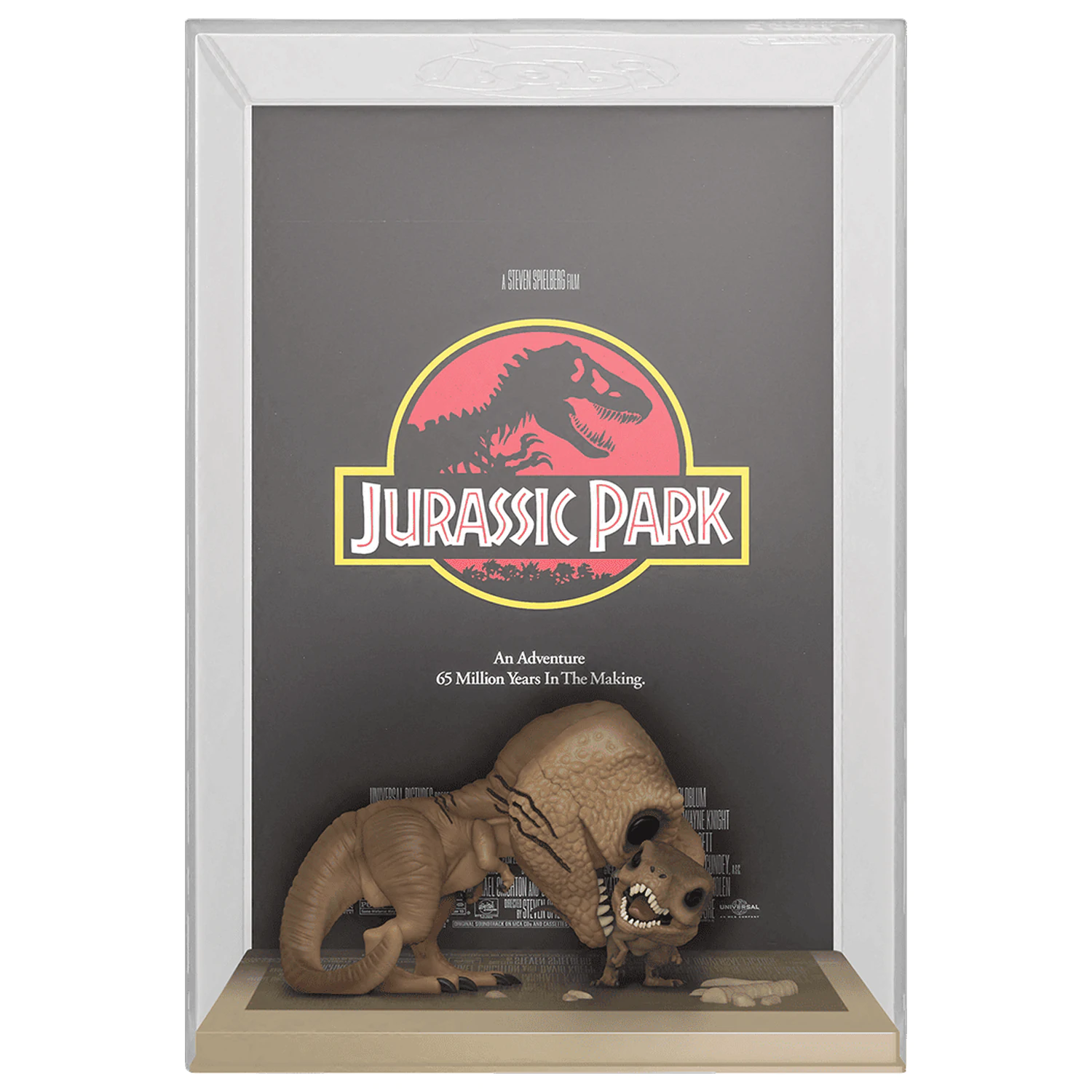 Jurassic Park POP! Movie Poster & figura Tyrannosaurus Rex & Velociraptor 9 cm termékfotó
