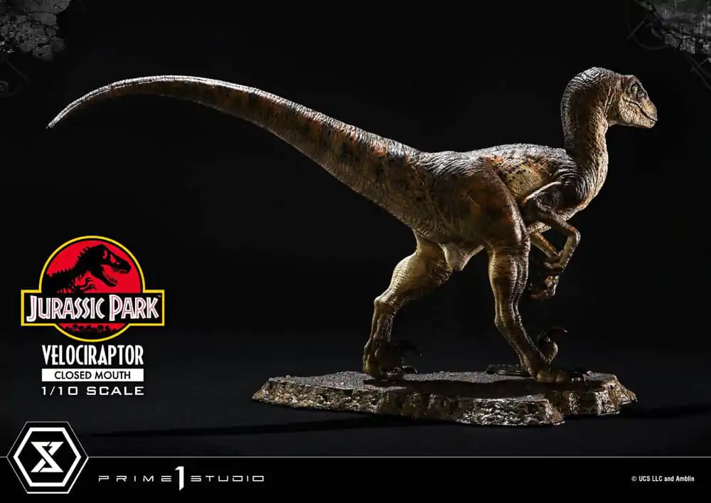 Jurassic Park Prime Collectibles 1/10 Velociraptor Closed Mouth szobor figura 19 cm termékfotó