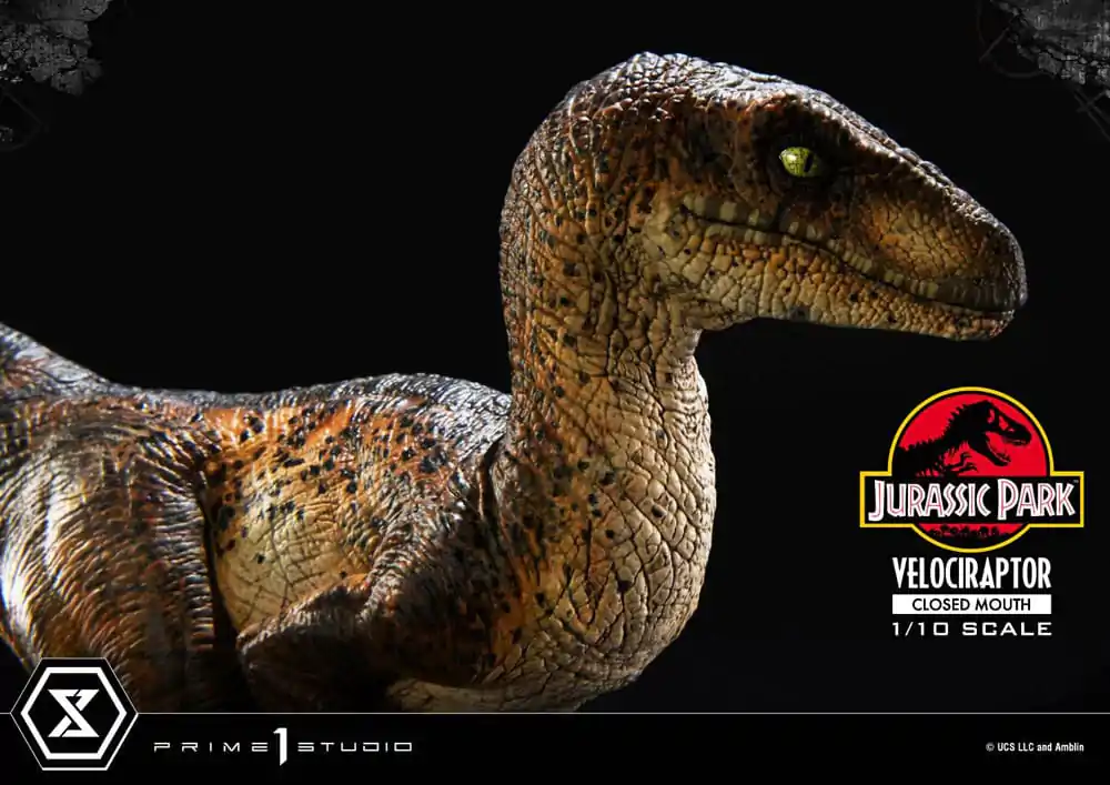 Jurassic Park Prime Collectibles 1/10 Velociraptor Closed Mouth szobor figura 19 cm termékfotó