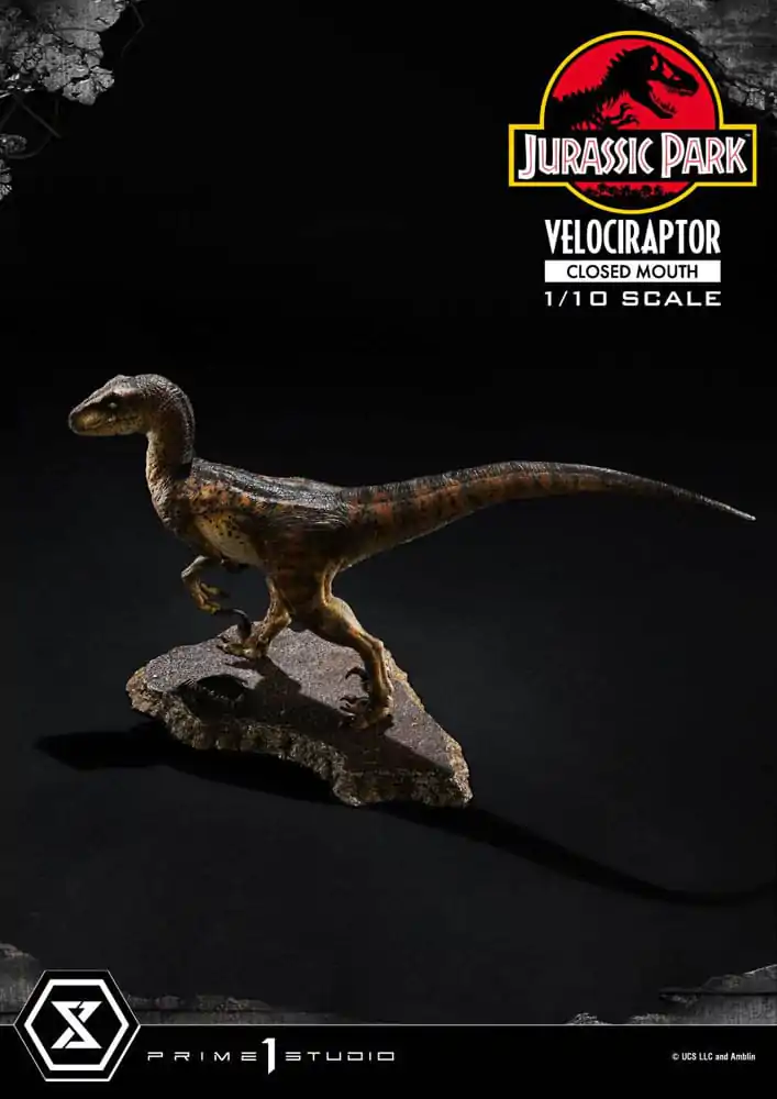 Jurassic Park Prime Collectibles 1/10 Velociraptor Closed Mouth szobor figura 19 cm termékfotó