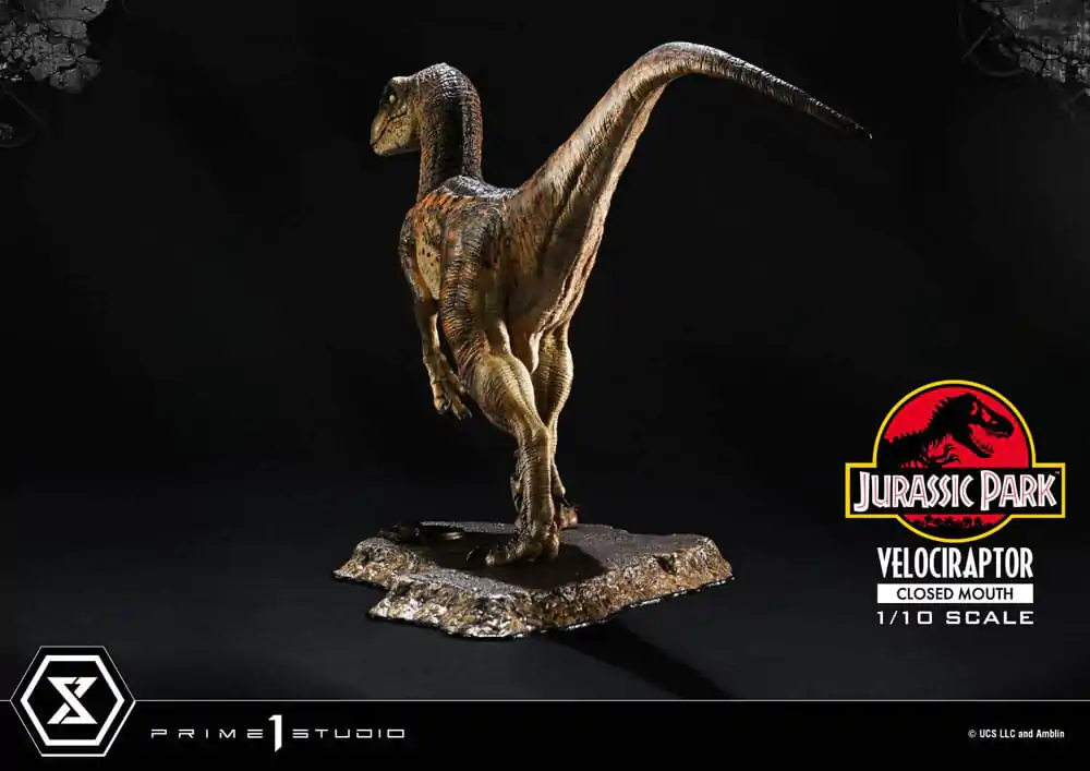 Jurassic Park Prime Collectibles 1/10 Velociraptor Closed Mouth szobor figura 19 cm termékfotó