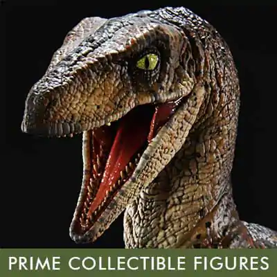 Jurassic Park Prime Collectibles 1/10 Velociraptor Jump szobor figura 21 cm termékfotó