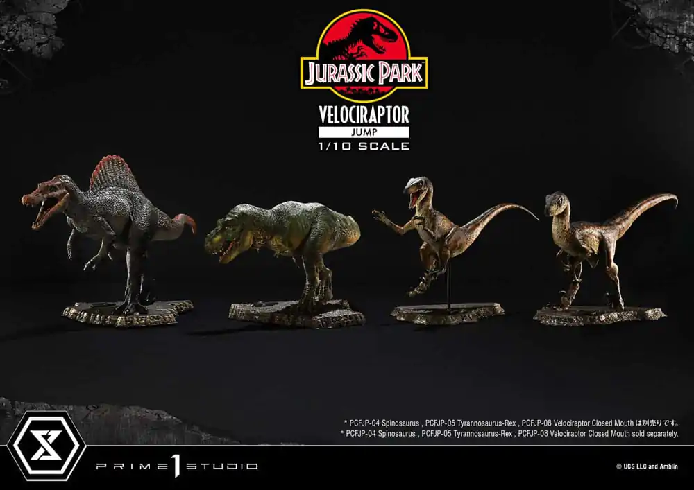 Jurassic Park Prime Collectibles 1/10 Velociraptor Jump szobor figura 21 cm termékfotó