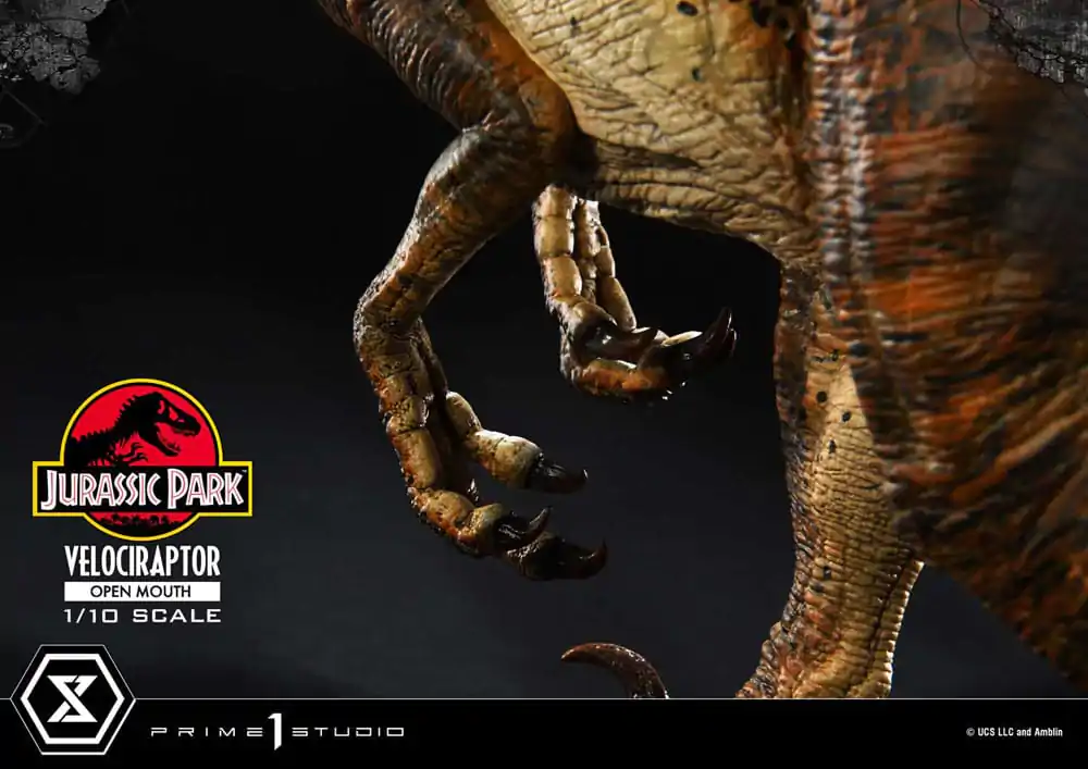 Jurassic Park Prime Collectibles 1/10 Velociraptor Open Mouth szobor figura 19 cm termékfotó