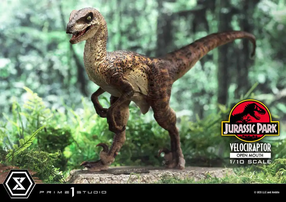 Jurassic Park Prime Collectibles 1/10 Velociraptor Open Mouth szobor figura 19 cm termékfotó