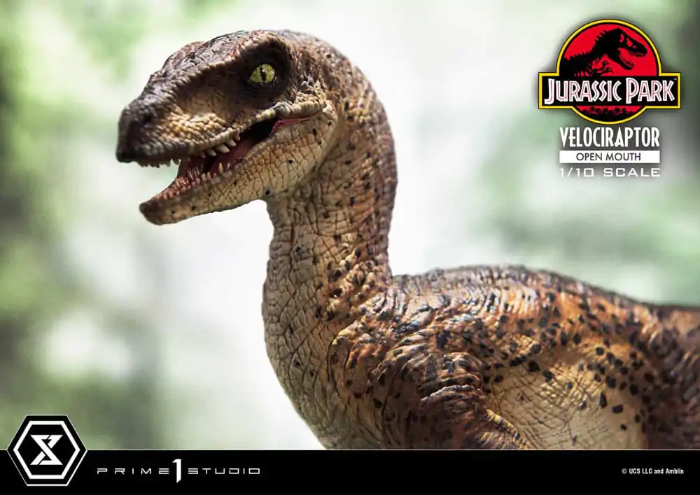 Jurassic Park Prime Collectibles 1/10 Velociraptor Open Mouth szobor figura 19 cm termékfotó