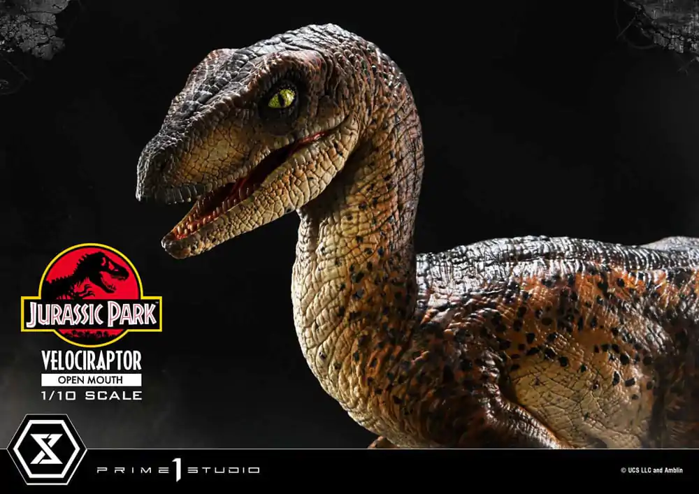 Jurassic Park Prime Collectibles 1/10 Velociraptor Open Mouth szobor figura 19 cm termékfotó