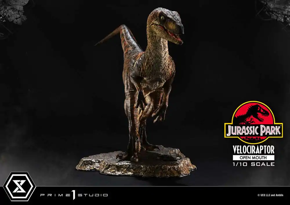 Jurassic Park Prime Collectibles 1/10 Velociraptor Open Mouth szobor figura 19 cm termékfotó