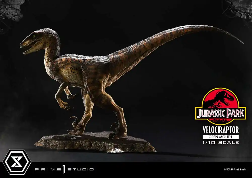 Jurassic Park Prime Collectibles 1/10 Velociraptor Open Mouth szobor figura 19 cm termékfotó