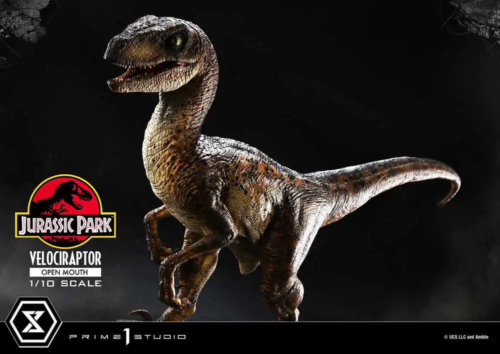 Jurassic Park Prime Collectibles 1/10 Velociraptor Open Mouth szobor figura 19 cm termékfotó