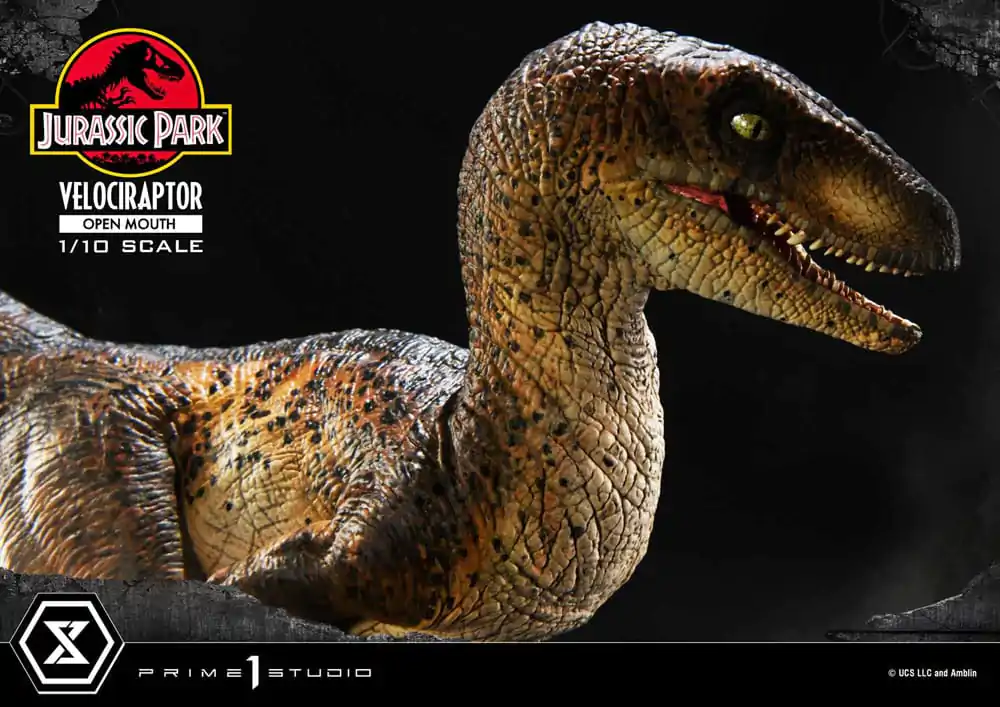 Jurassic Park Prime Collectibles 1/10 Velociraptor Open Mouth szobor figura 19 cm termékfotó