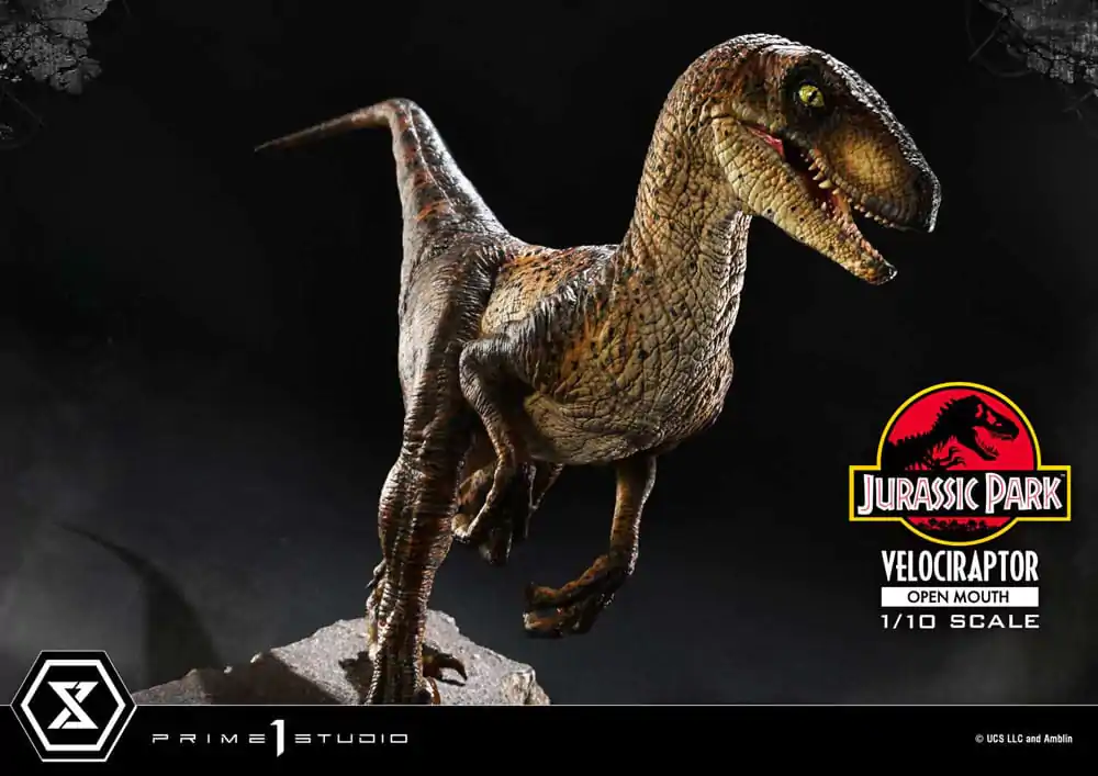 Jurassic Park Prime Collectibles 1/10 Velociraptor Open Mouth szobor figura 19 cm termékfotó