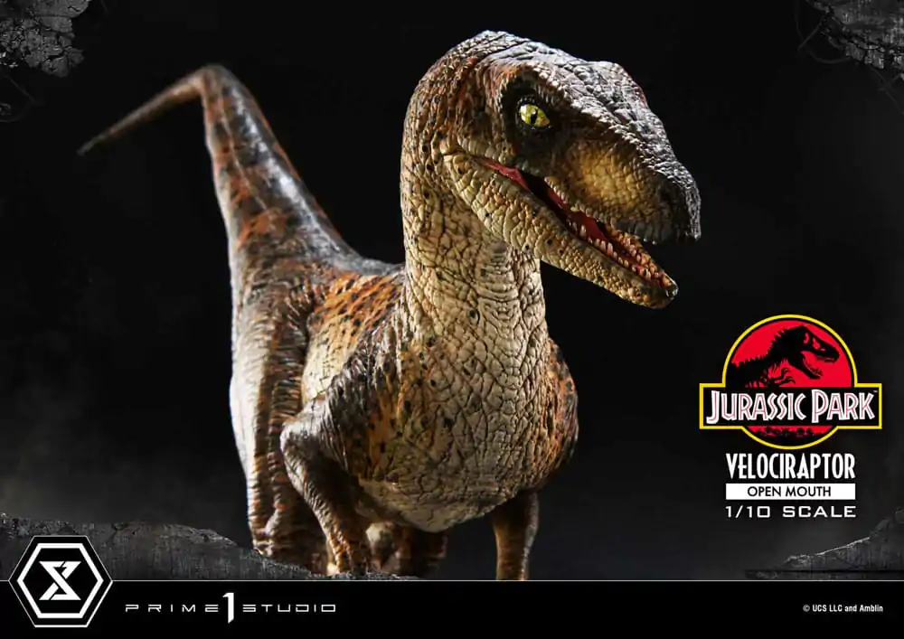 Jurassic Park Prime Collectibles 1/10 Velociraptor Open Mouth szobor figura 19 cm termékfotó