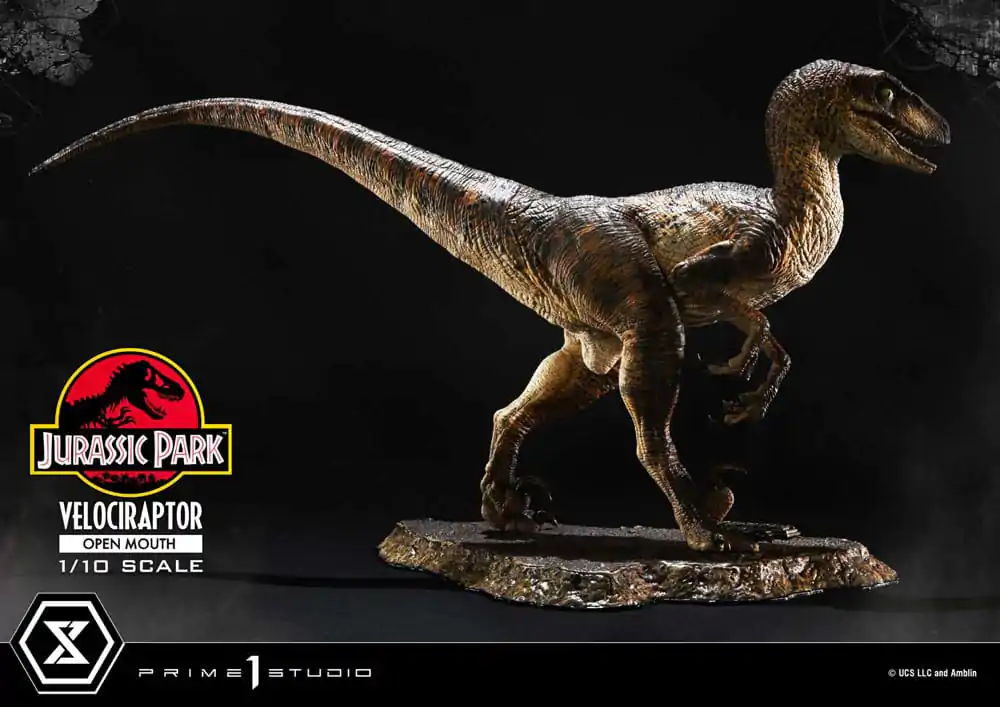 Jurassic Park Prime Collectibles 1/10 Velociraptor Open Mouth szobor figura 19 cm termékfotó